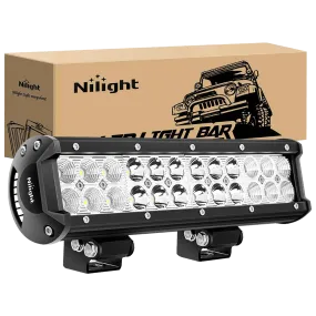12 Inch 72W 5000LM Double Row Spot Flood Led Light Bar