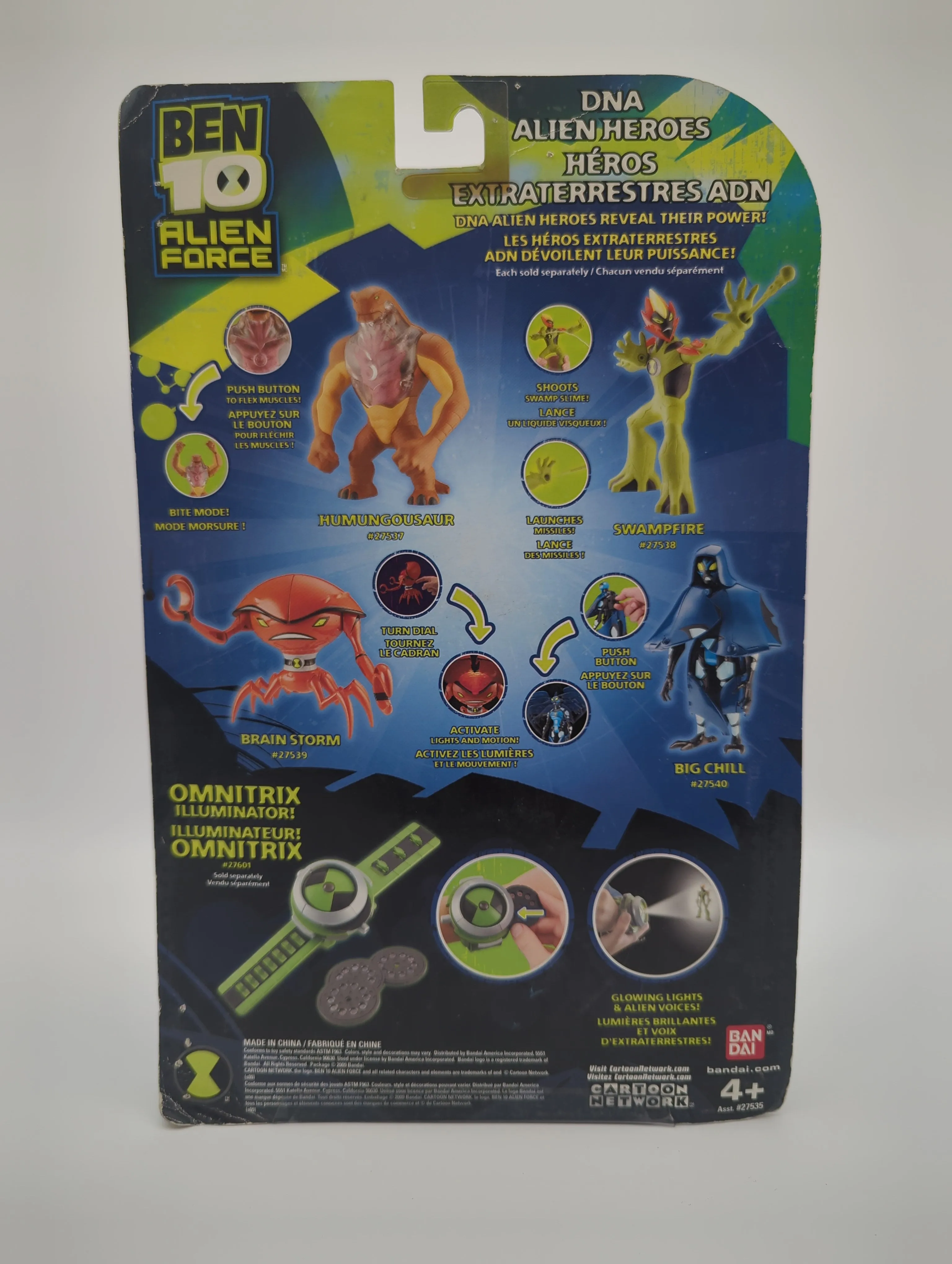 2009 Bandai Ben 10 Alien Force Big Chill DNA Alien Heroes Action Figure