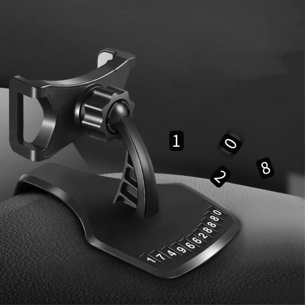 3 in 1 Car GPS Smartphone Holder: Dashboard / Visor Clamp   AC Grid Clip for Switel Sunny S52D - Black