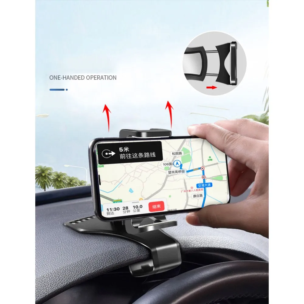 3 in 1 Car GPS Smartphone Holder: Dashboard / Visor Clamp   AC Grid Clip for Switel Sunny S52D - Black