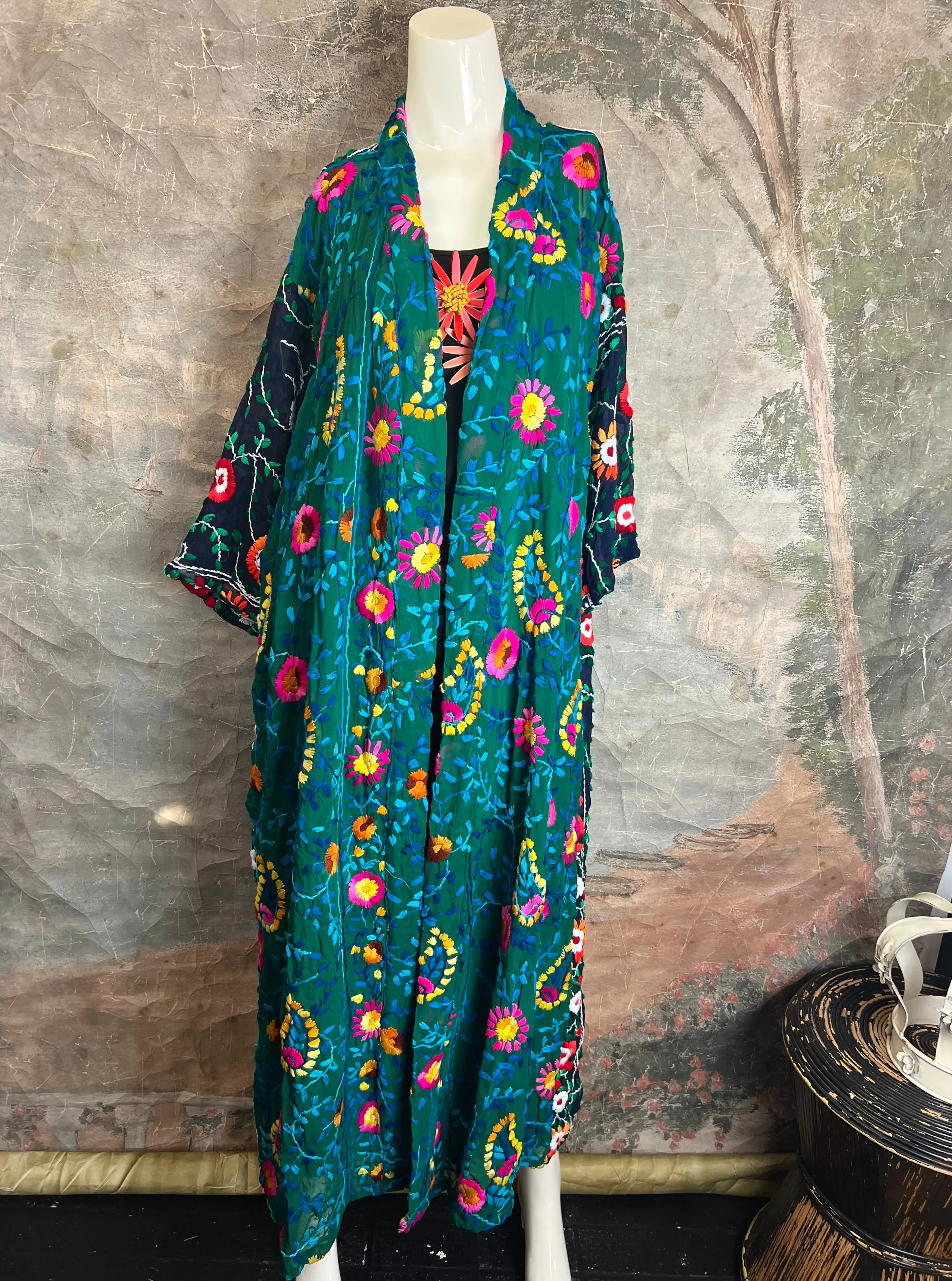 61424 The Garden Of Eden Duster-Navy/Jungle