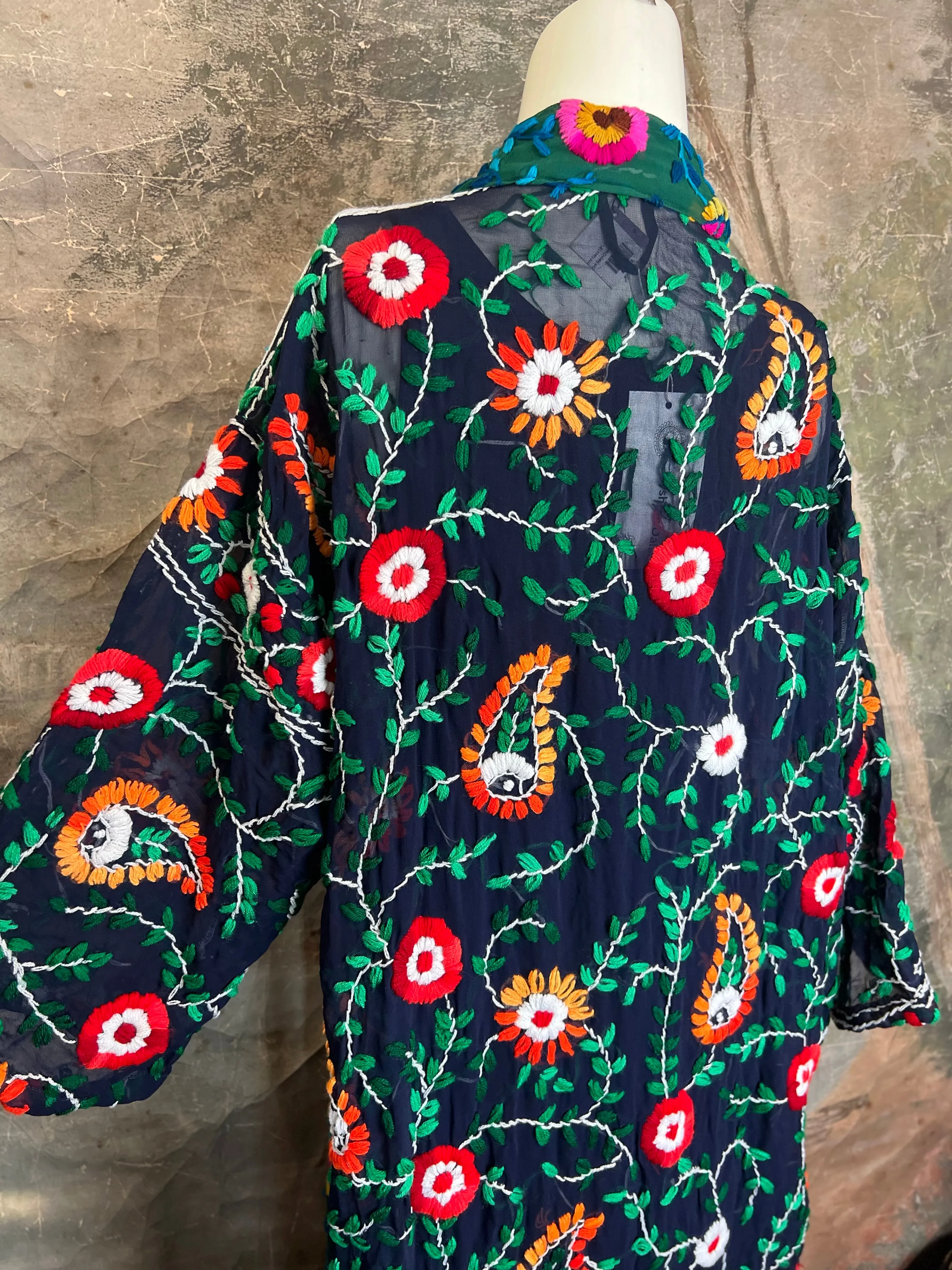 61424 The Garden Of Eden Duster-Navy/Jungle