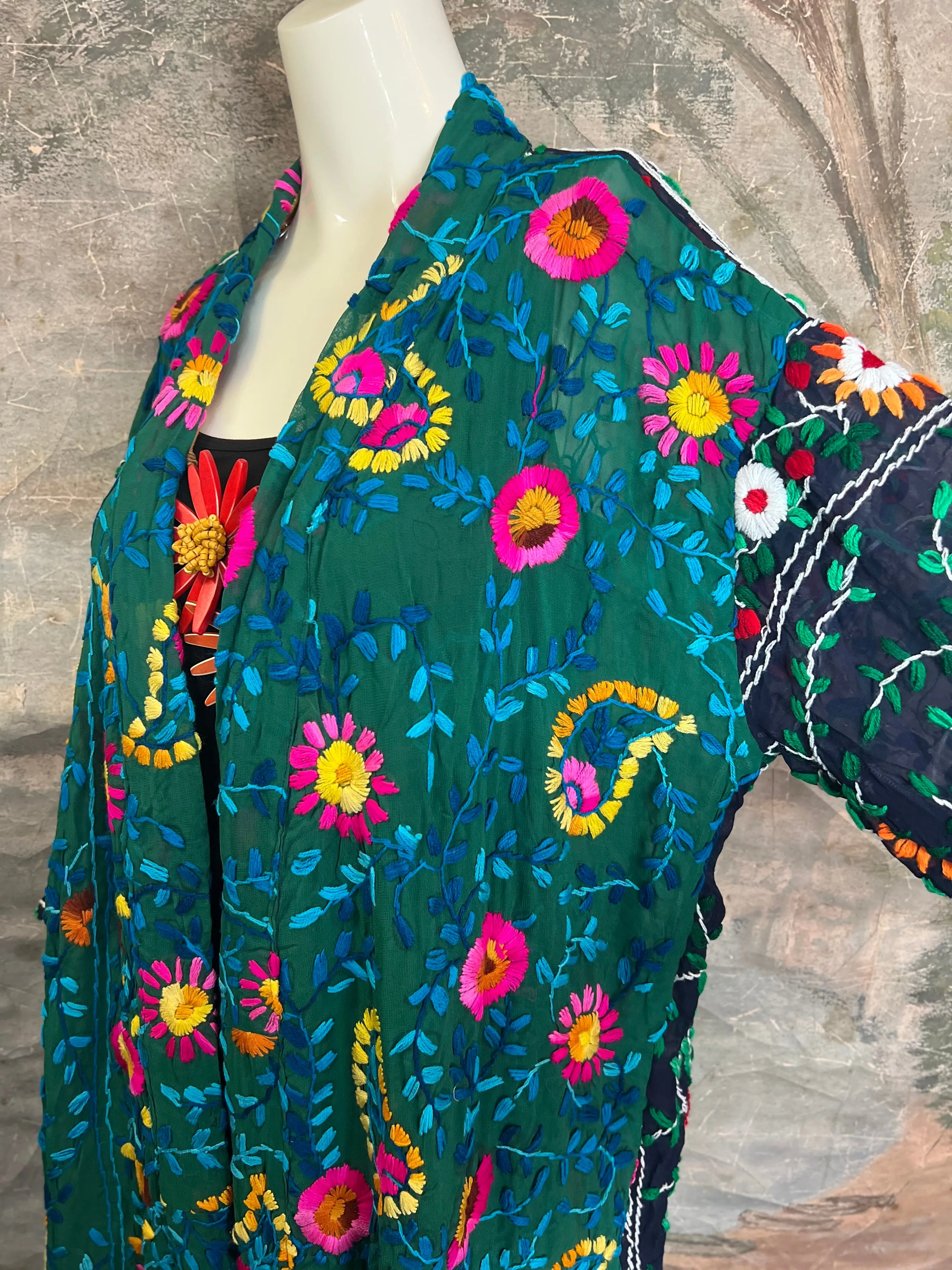61424 The Garden Of Eden Duster-Navy/Jungle