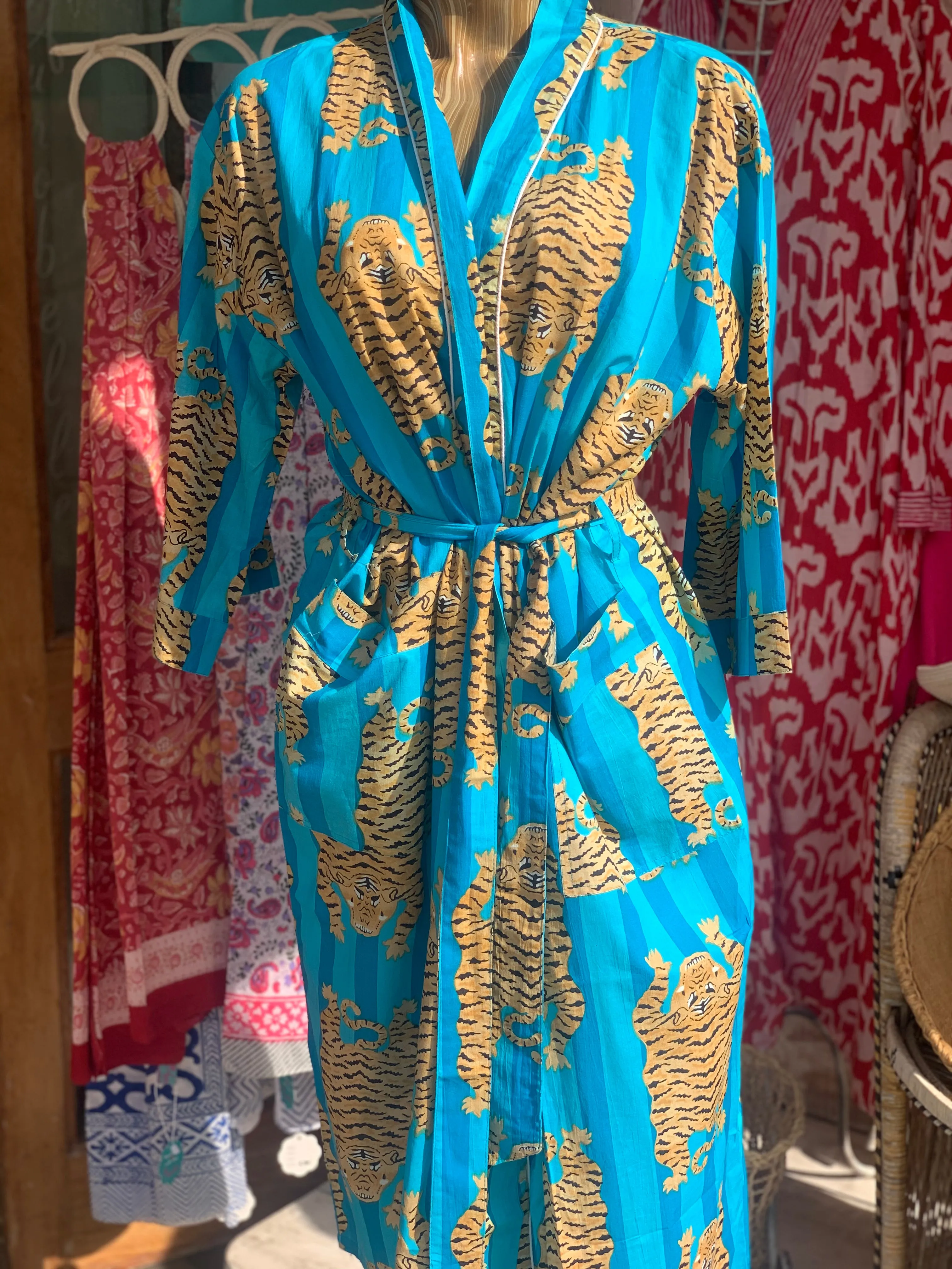 Beautiful kimono in happy organic cotton prints