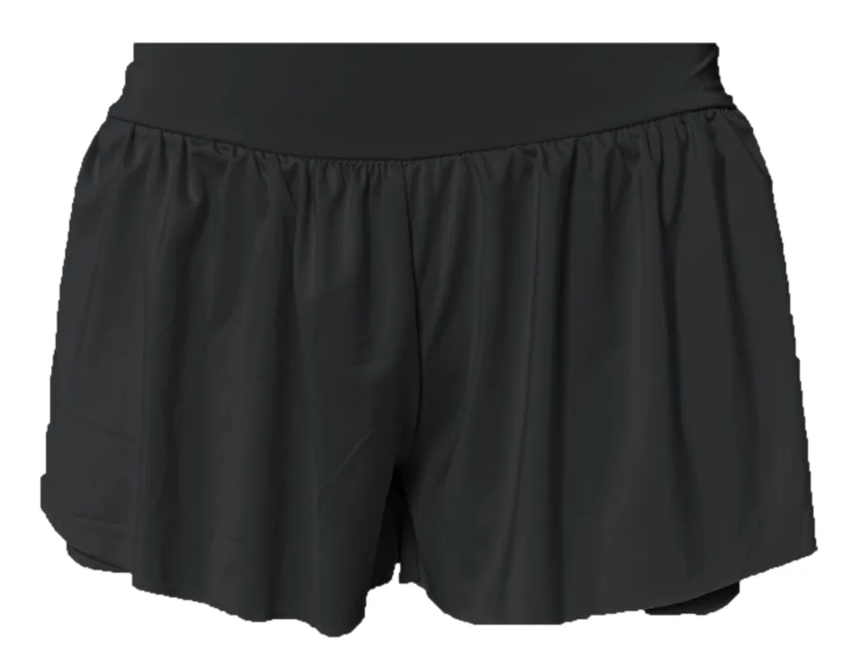 Black Flowy Shorts