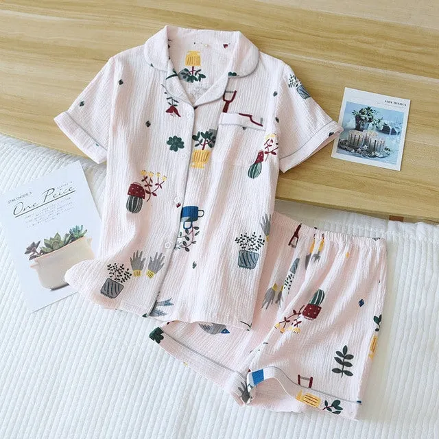 Cow Print Summer Pajamas
