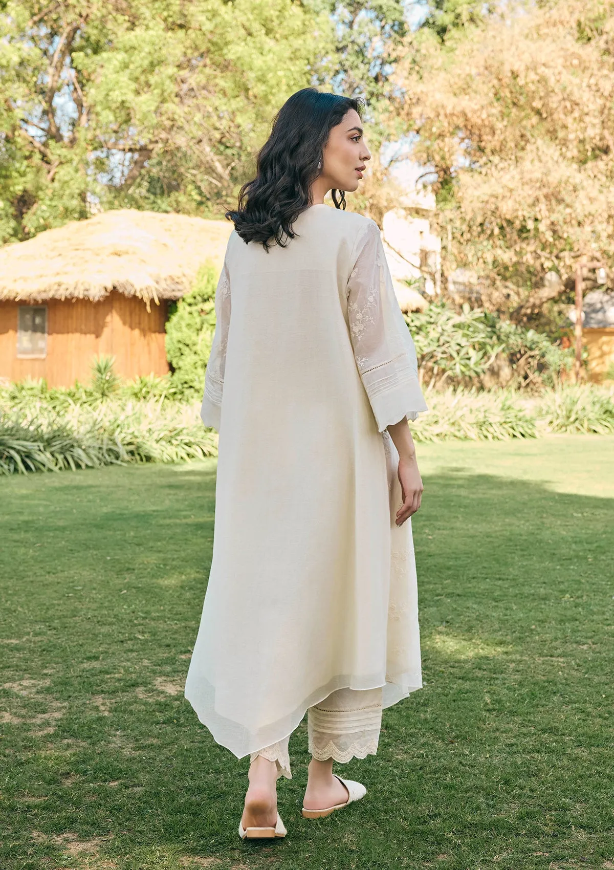 Ecru Thread Embroidered Co-ord Set