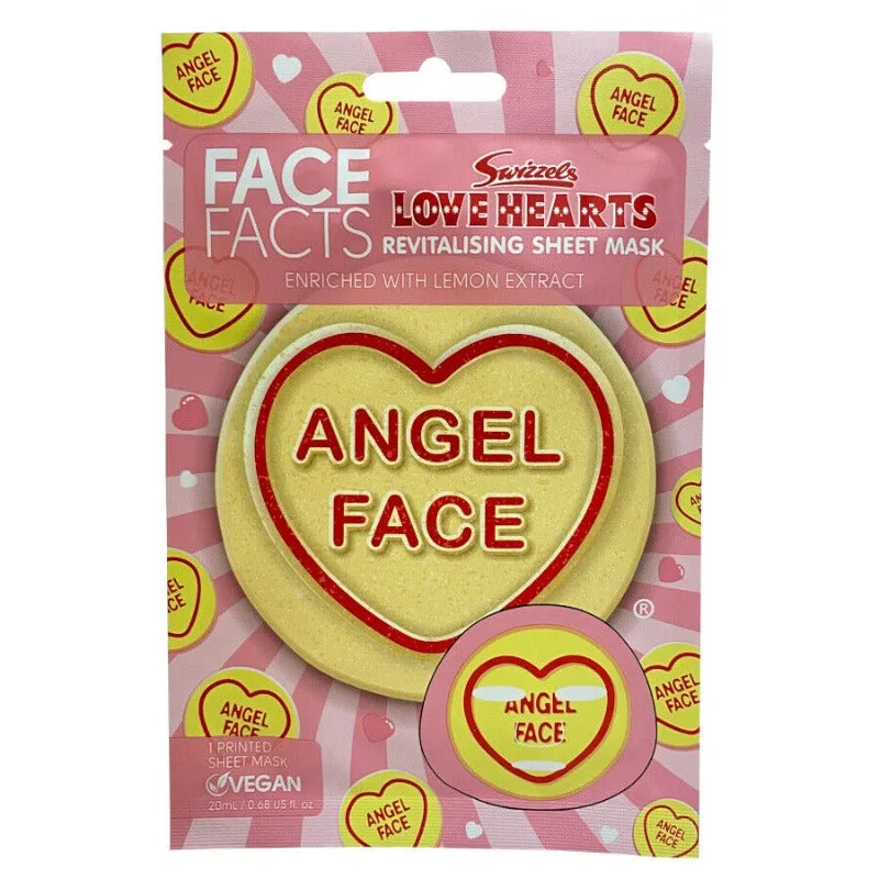 Face Facts Printed Sheet Masks Love Hearts Angel Face & Chill Time - Case of 24