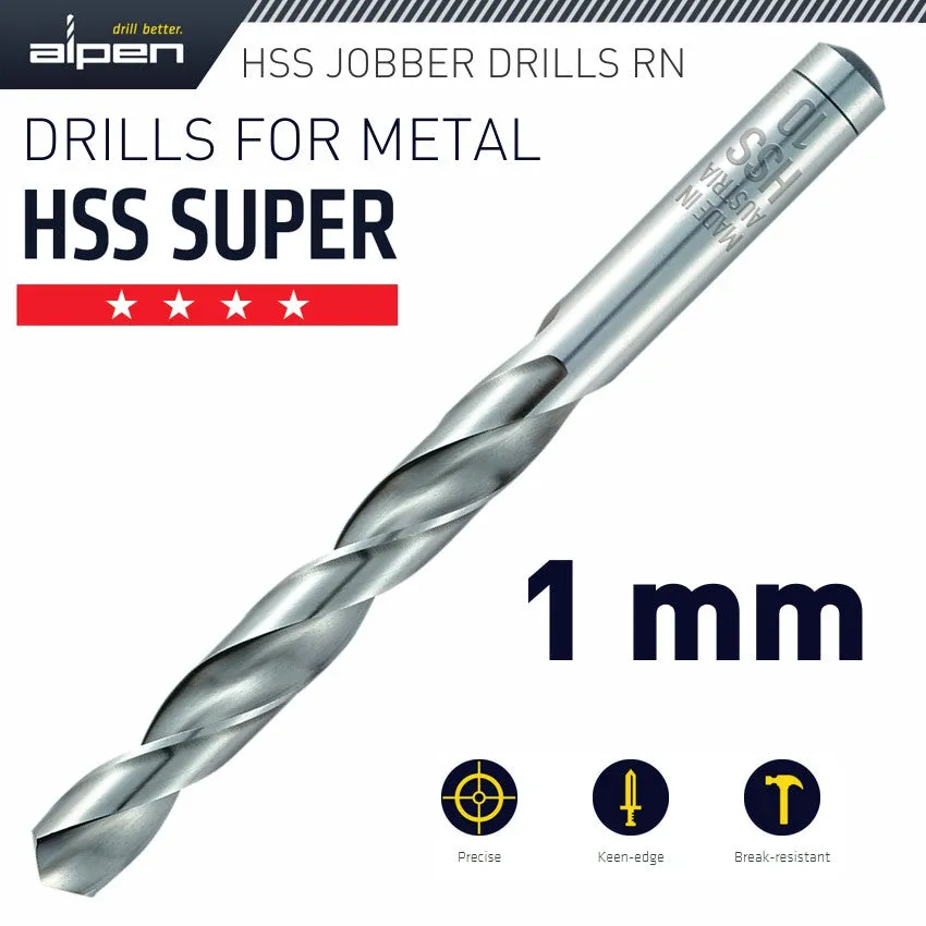 HSS SUPER DRILL BIT 1MM 3/PACK