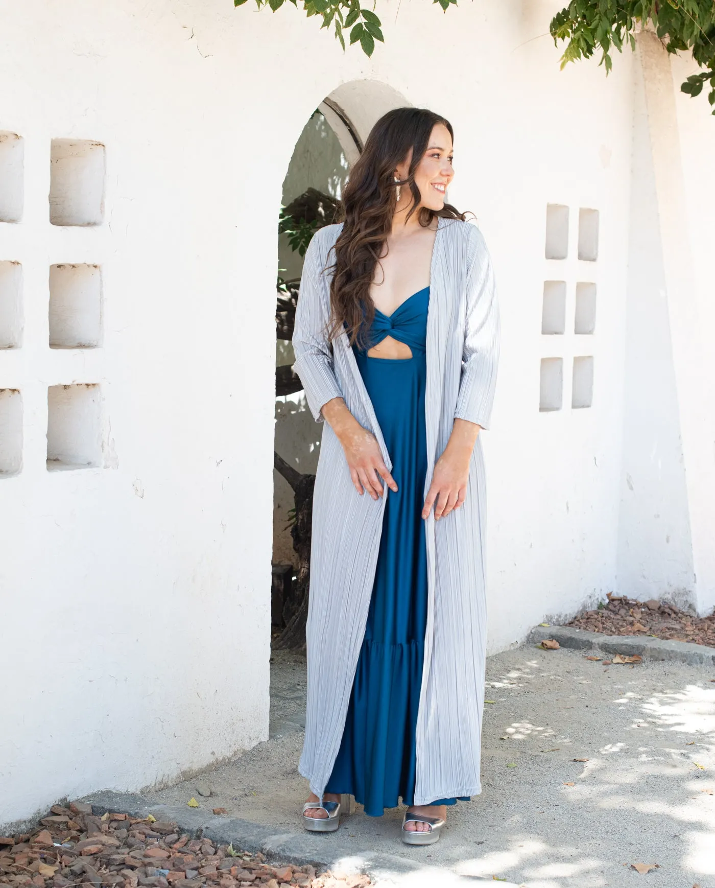 Maxi Tapado Camila Plisado Plateado