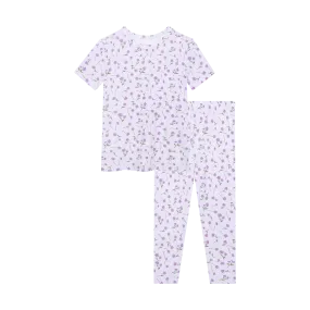 Posh Peanut Basic Short Sleeve Loungewear Kids Pajama & Pants in Jeanette