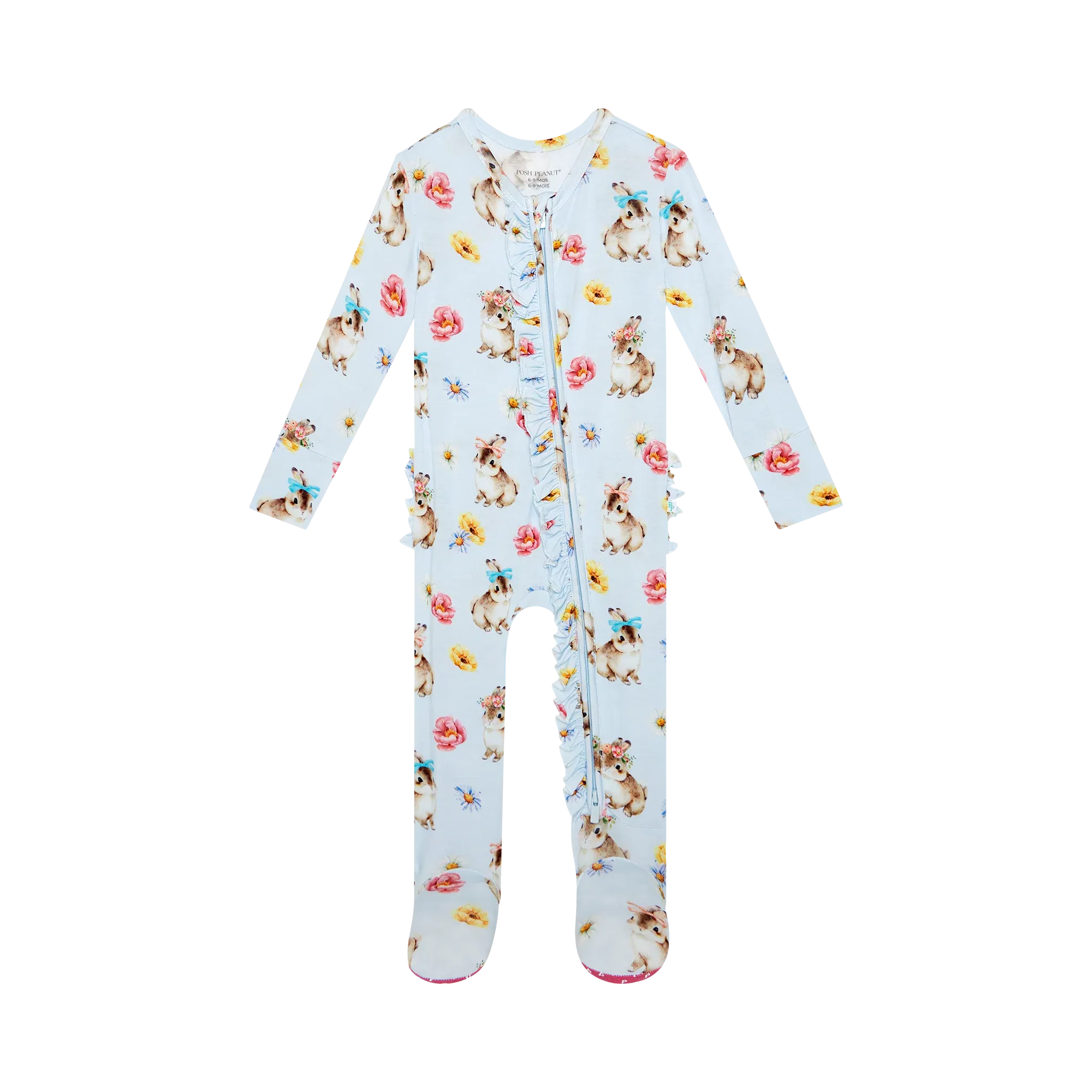 Posh Peanut Tinsley Jane Footie Ruffled Zippered One Piece