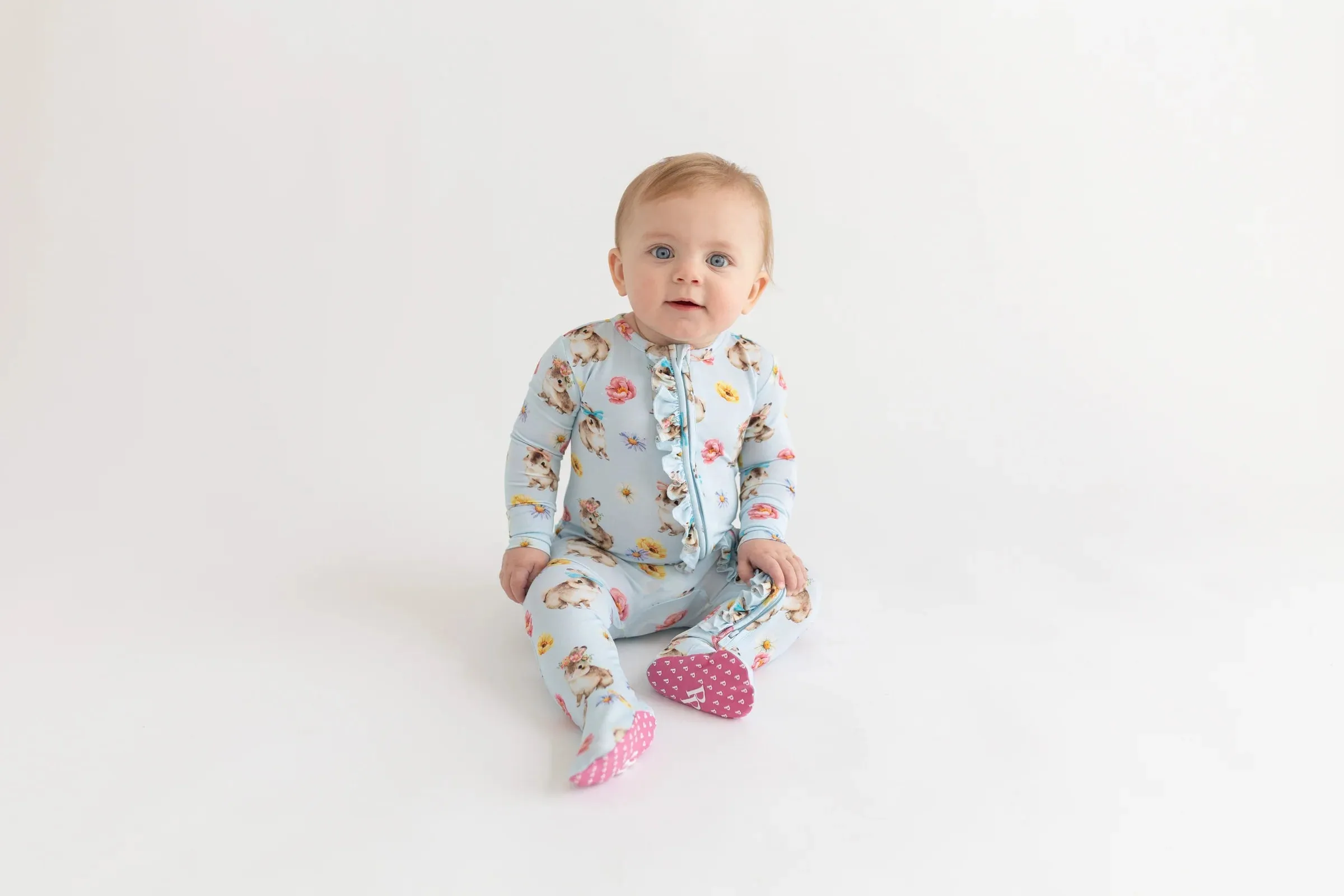 Posh Peanut Tinsley Jane Footie Ruffled Zippered One Piece