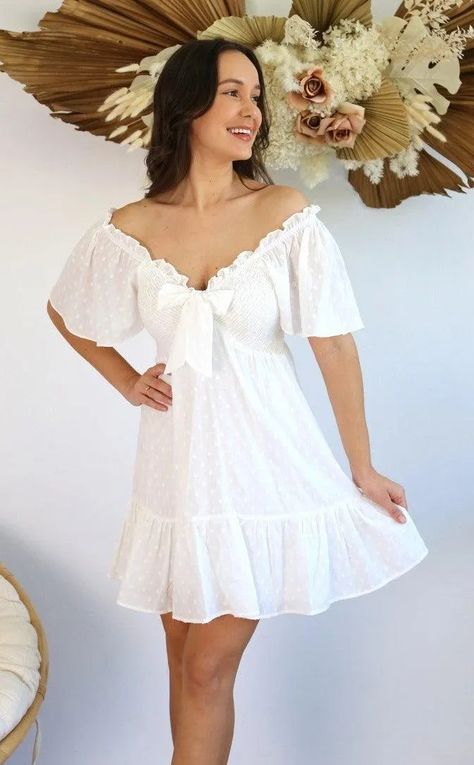 Salty Bright S0635 Bright White Cotton Dress