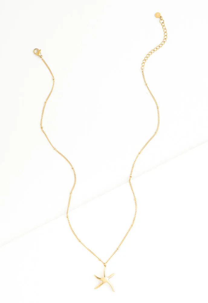 Starfish Necklace in Gold, Give freedom to Women!