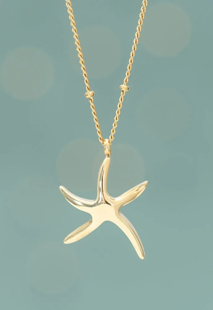 Starfish Necklace in Gold, Give freedom to Women!