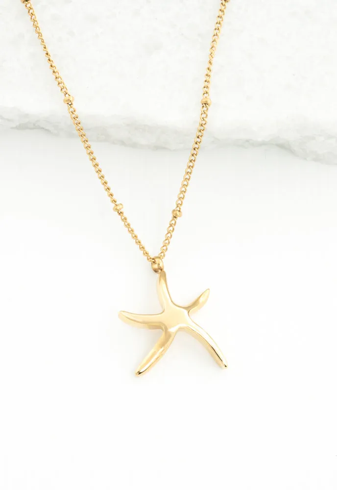 Starfish Necklace in Gold, Give freedom to Women!