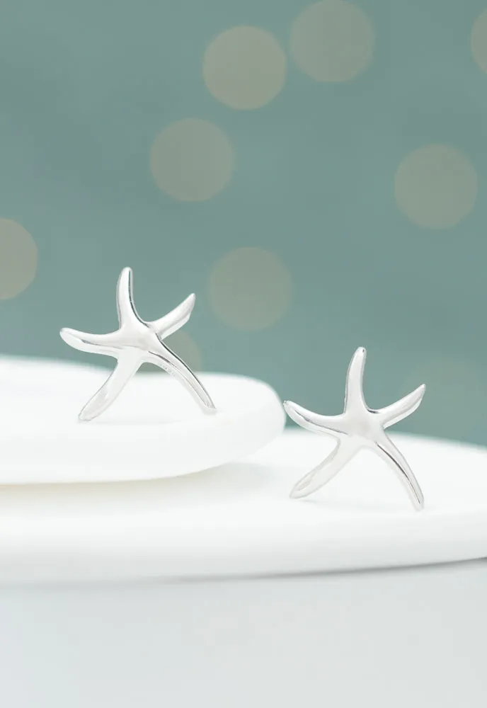 Starfish Stirling Silver Studs Earrings, Gives Women Freedom!