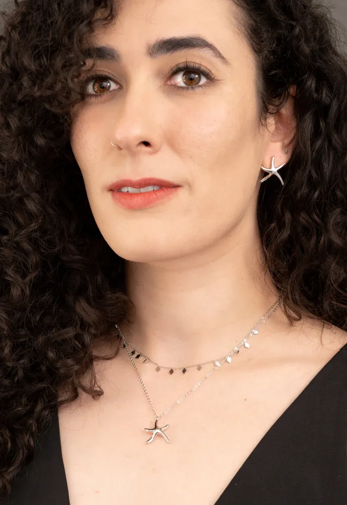 Starfish Stirling Silver Studs Earrings, Gives Women Freedom!