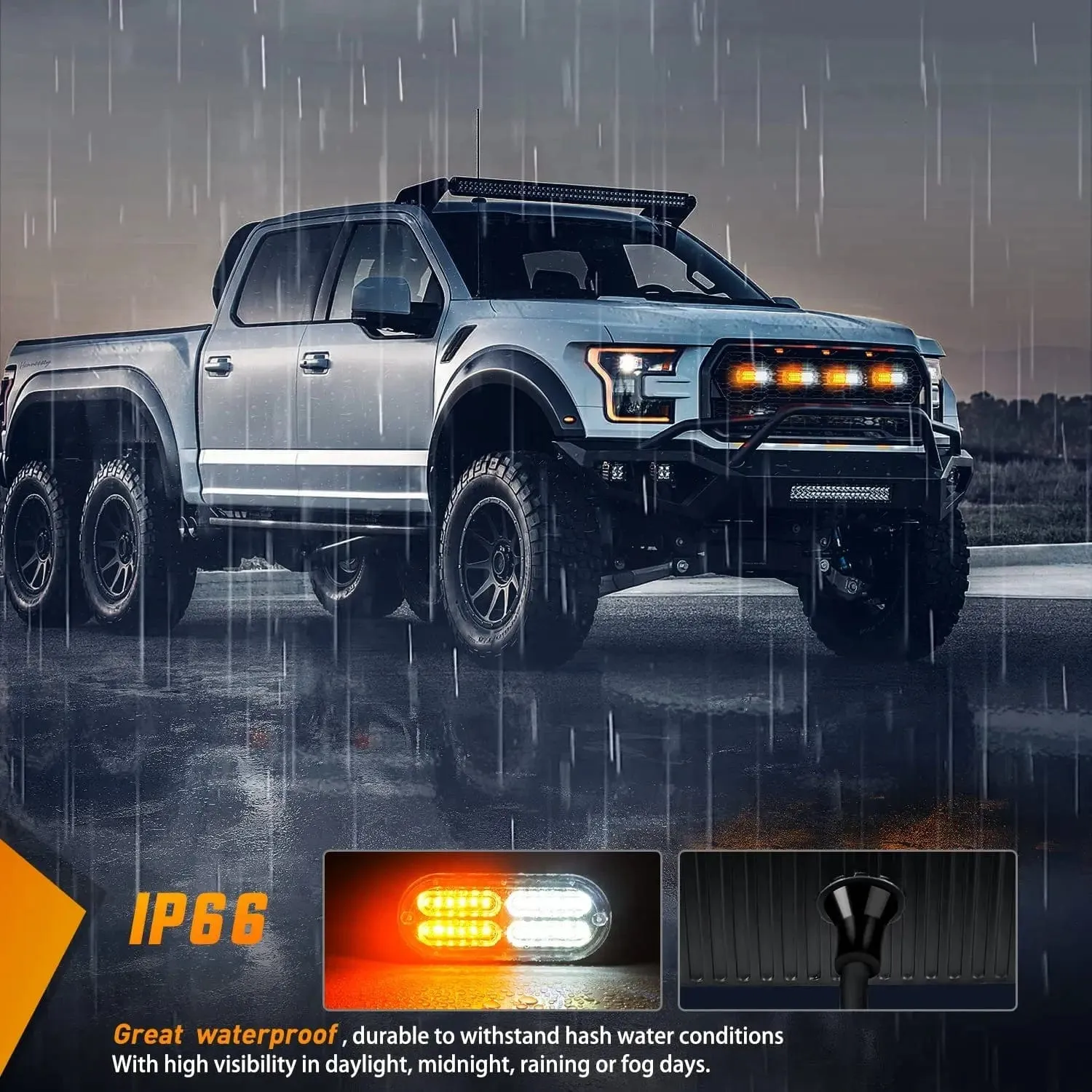 Surface Mount Led Strobe Light Kit (4 Pcs)