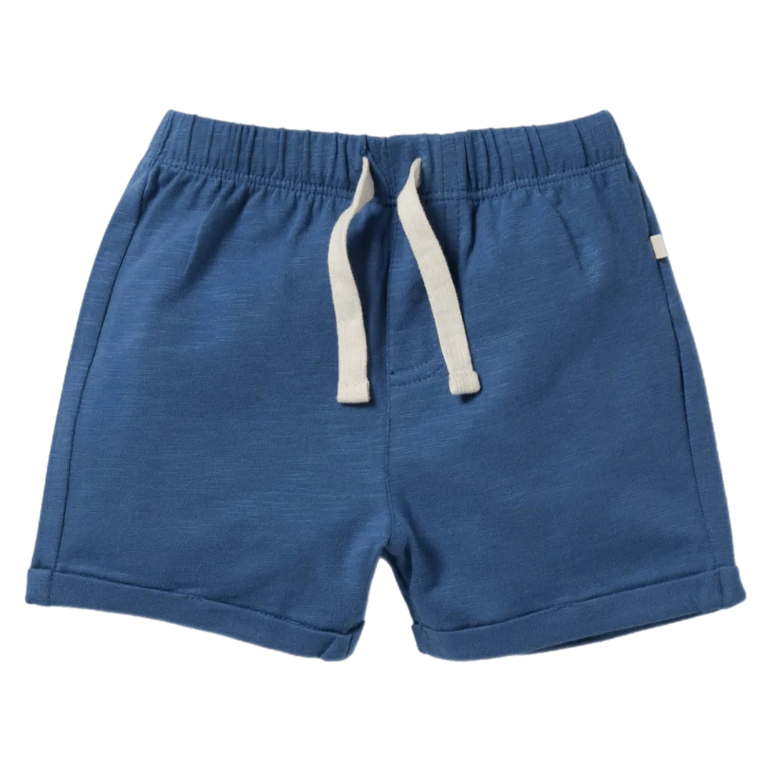 Tie Front Short - Dark Blue