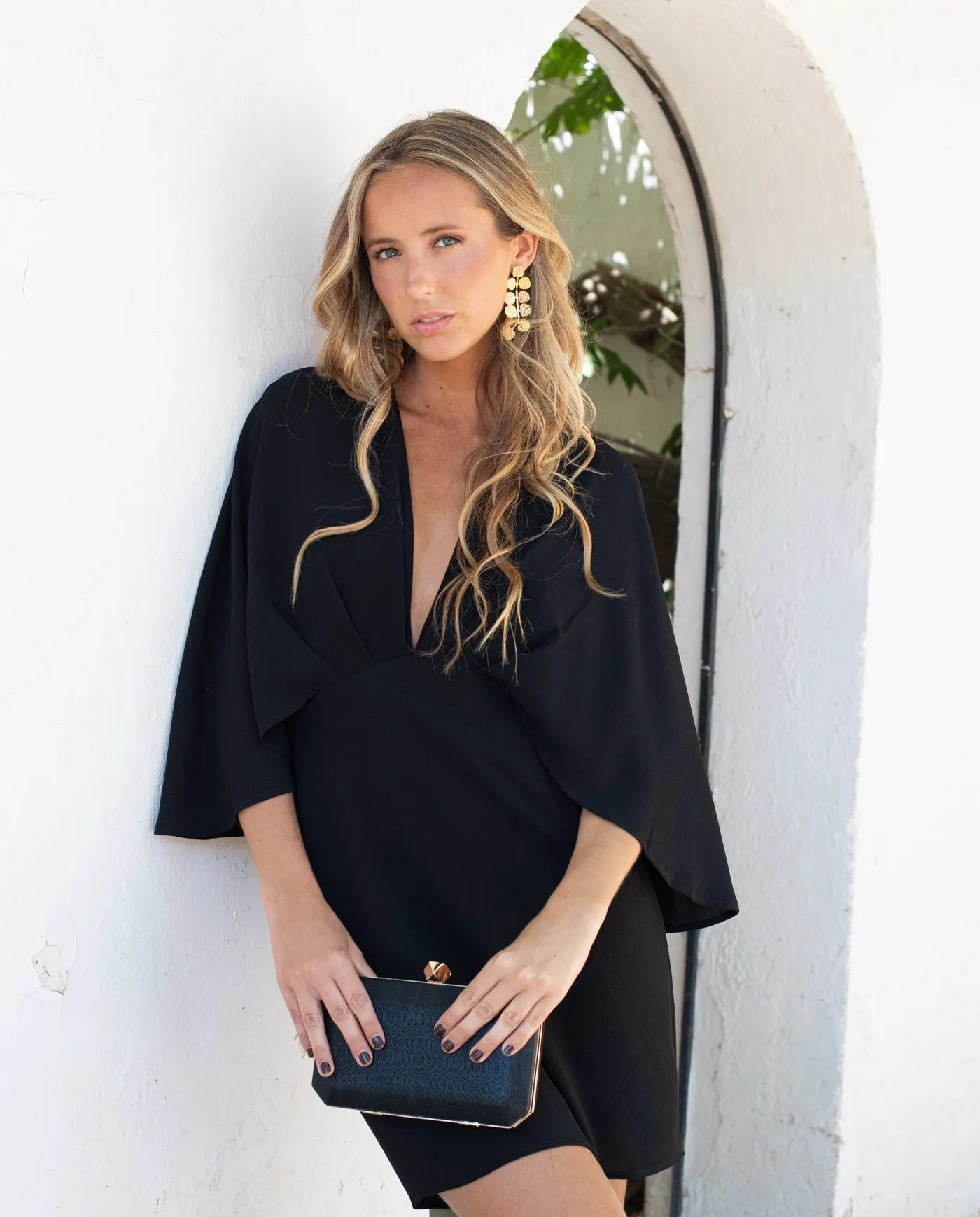 Vestido Corto de Fiesta Iris Negro